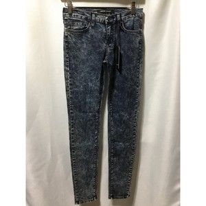 Angry Rabbit Dark Acid Wash Skinny Jeans Size 26 NWT